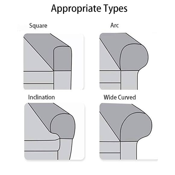 4 pack Soft Stretch Plush Armrest Covers, Spandex Armrest Cover for Chairs/Sofas - Picture 4 of 4